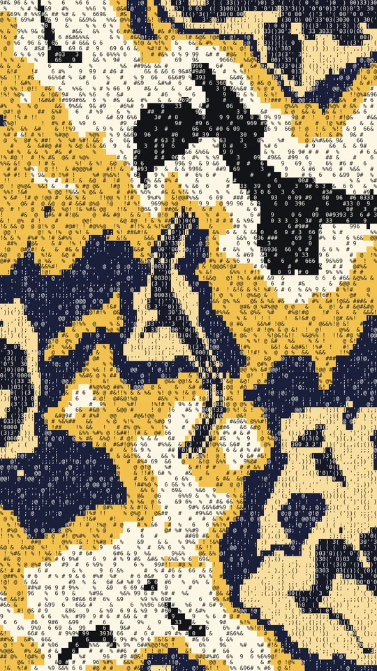 Run poster painted in the colours of "Deeper (Warehouse Mix)" by Night Bus